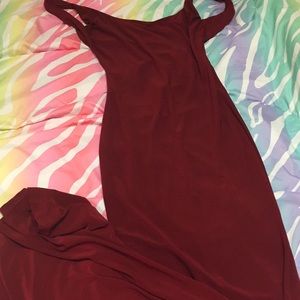 A Burgundy Prom Dress Or Formal